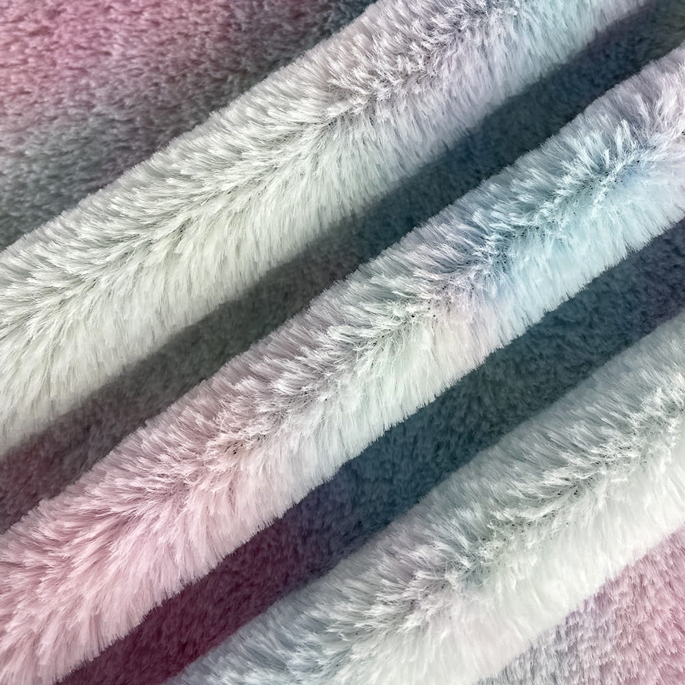 Tie-Dye Rabbit Fur Fabric